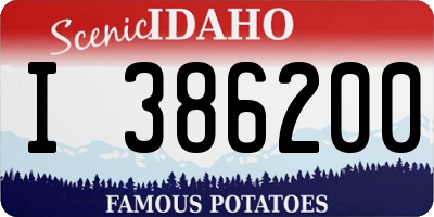ID license plate I386200