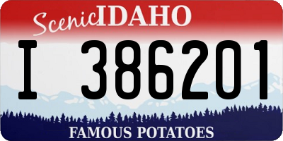 ID license plate I386201