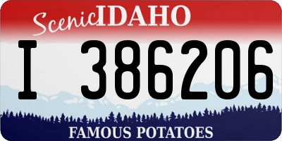 ID license plate I386206