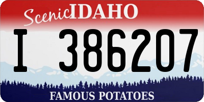 ID license plate I386207