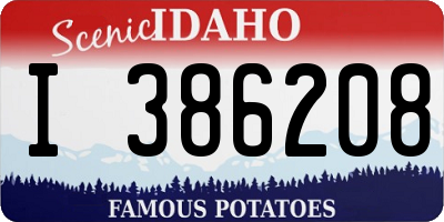 ID license plate I386208