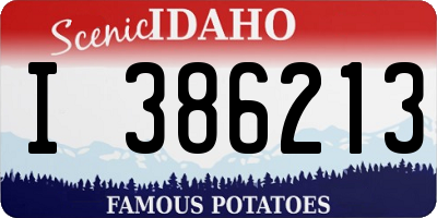 ID license plate I386213