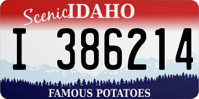 ID license plate I386214
