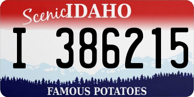 ID license plate I386215