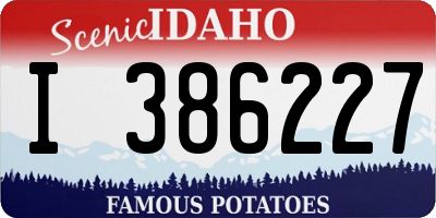 ID license plate I386227