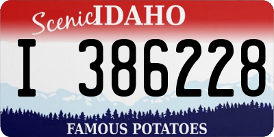 ID license plate I386228