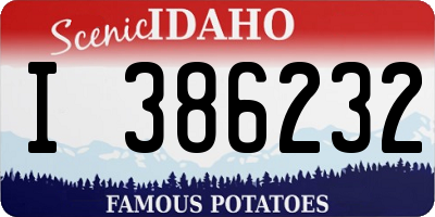ID license plate I386232