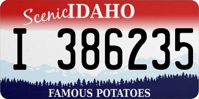 ID license plate I386235