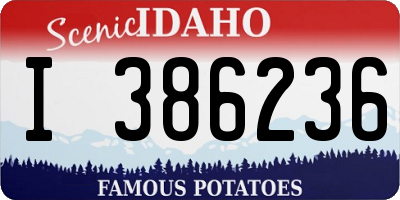 ID license plate I386236