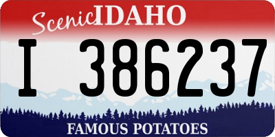 ID license plate I386237