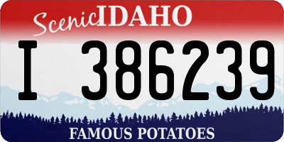 ID license plate I386239