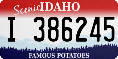 ID license plate I386245