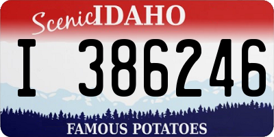 ID license plate I386246