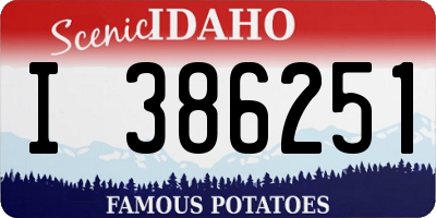ID license plate I386251
