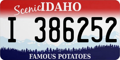 ID license plate I386252