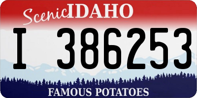ID license plate I386253