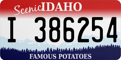 ID license plate I386254