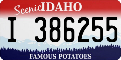 ID license plate I386255