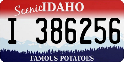 ID license plate I386256