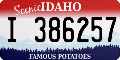 ID license plate I386257
