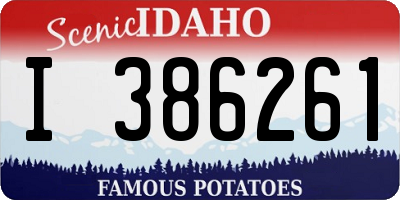 ID license plate I386261