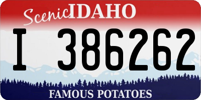 ID license plate I386262