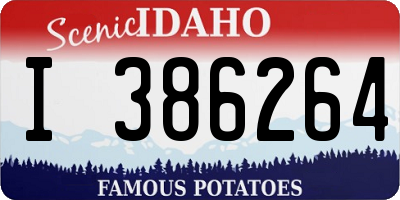 ID license plate I386264