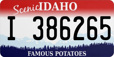 ID license plate I386265