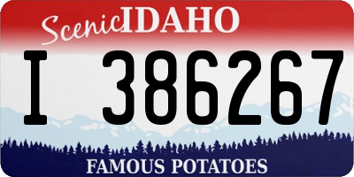 ID license plate I386267