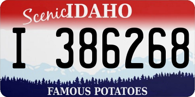 ID license plate I386268