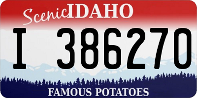 ID license plate I386270
