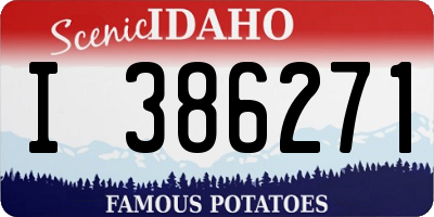 ID license plate I386271