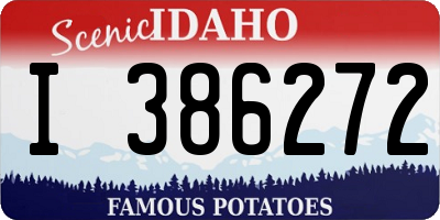 ID license plate I386272