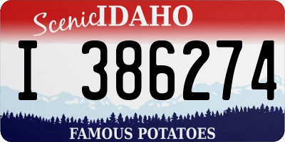 ID license plate I386274
