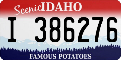 ID license plate I386276