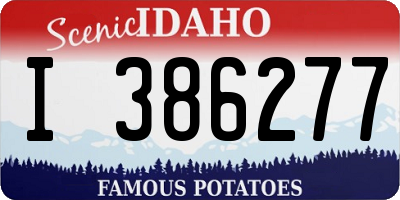 ID license plate I386277