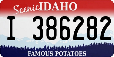 ID license plate I386282