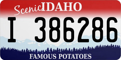 ID license plate I386286