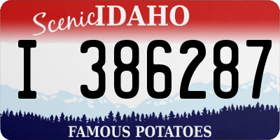 ID license plate I386287