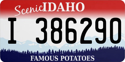 ID license plate I386290