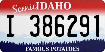 ID license plate I386291