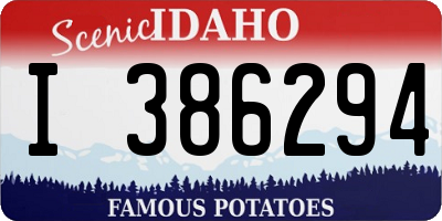 ID license plate I386294