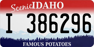 ID license plate I386296