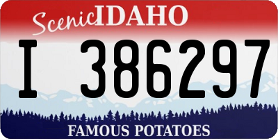ID license plate I386297