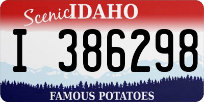 ID license plate I386298