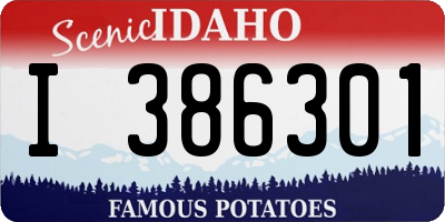 ID license plate I386301