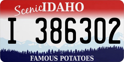 ID license plate I386302