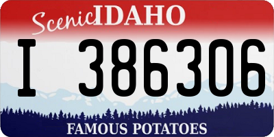 ID license plate I386306