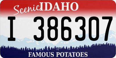 ID license plate I386307