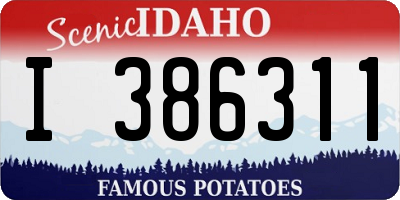ID license plate I386311